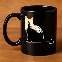 Black Cat Spooky Town 11oz C Handle Ceramic Mug