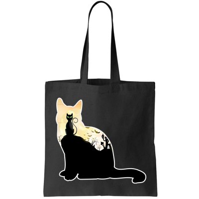 Black Cat Spooky Town Bag