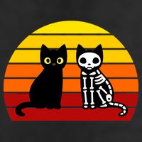 Black Cat Sunset Skeleton Cool Comfort Performance Bucket Hat