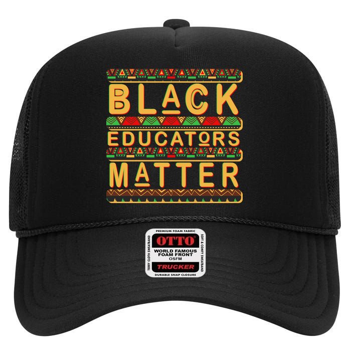 Black Educators Matters High Crown Mesh Back Trucker Hat