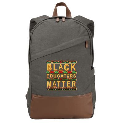 Black Educators Matters Cotton Canvas Backpack