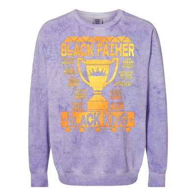 Black Father Black King Colorblast Crewneck Sweatshirt