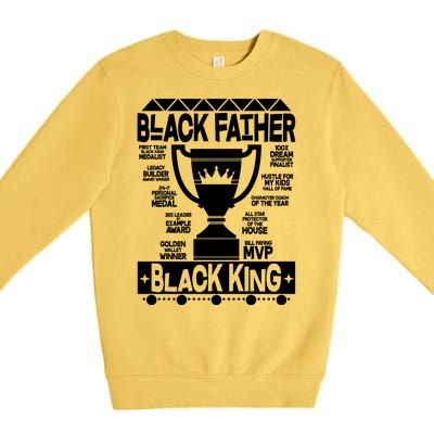 Black Father Black King Premium Crewneck Sweatshirt