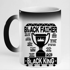 Black Father Black King 11oz Black Color Changing Mug