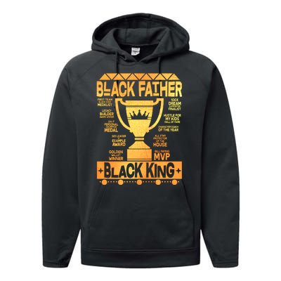 Black Father Black King Performance Fleece Hoodie