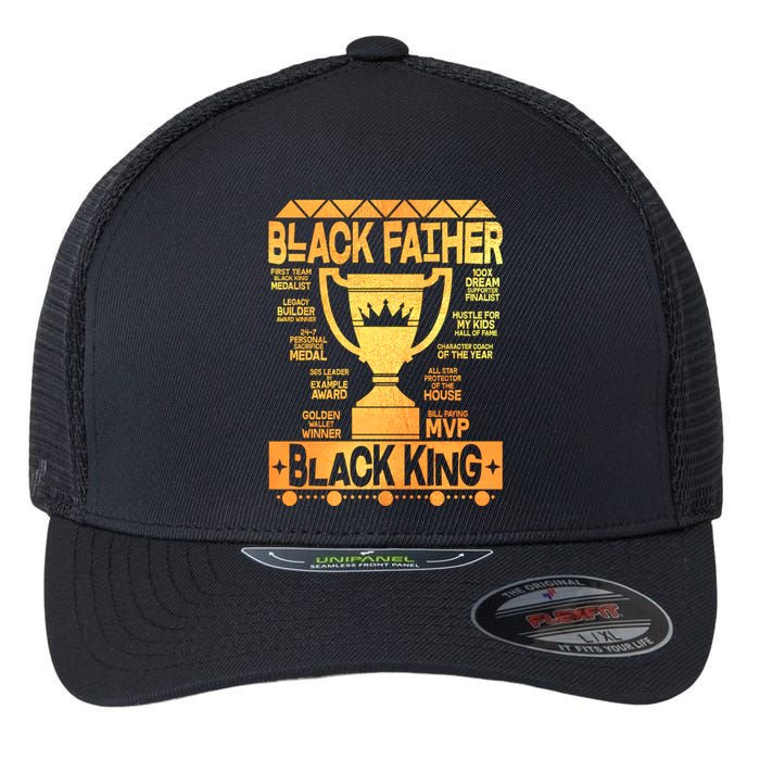 Black Father Black King Flexfit Unipanel Trucker Cap