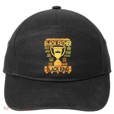 Black Father Black King 7-Panel Snapback Hat