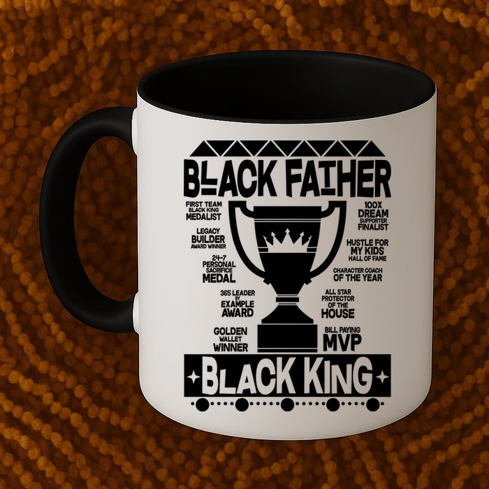 Black Father Black King Mug