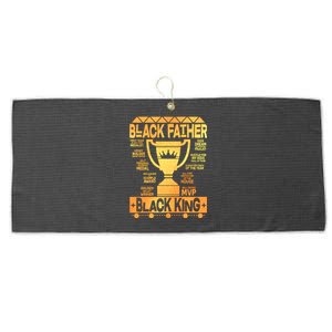 Black Father Black King Large Microfiber Waffle Golf Towel