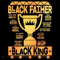 Black Father Black King Youth Performance Sprint T-Shirt