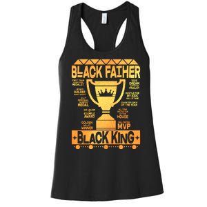 Black Father Black King Women's Racerback Tank