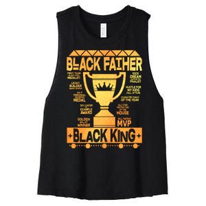 Black Father Black King Women's Racerback Cropped Tank