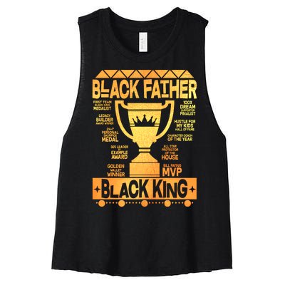 Black Father Black King Women's Racerback Cropped Tank