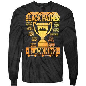 Black Father Black King Tie-Dye Long Sleeve Shirt