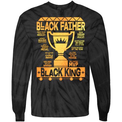 Black Father Black King Tie-Dye Long Sleeve Shirt