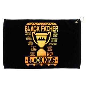 Black Father Black King Grommeted Golf Towel