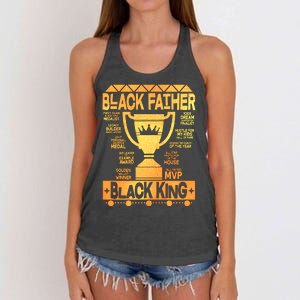 Black Father Black King Women's Knotted Racerback Tank