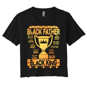 Black Father Black King Women's Crop Top Tee