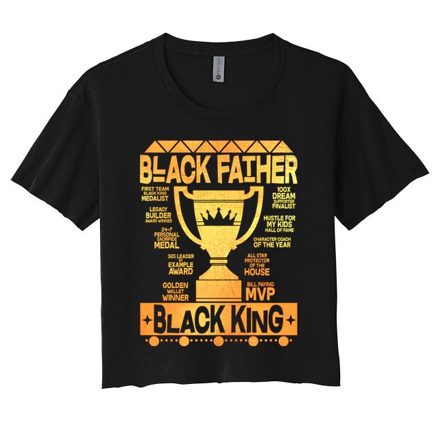 Black Father Black King Crop Top