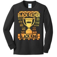 Black Father Black King Kids Long Sleeve Shirt