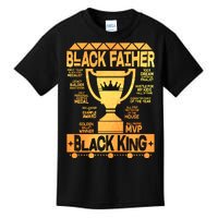 Black Father Black King Kids T-Shirt