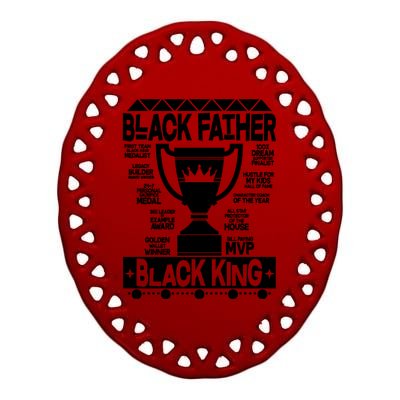 Black Father Black King Ceramic Oval Ornament