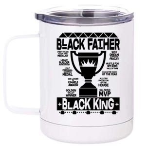 Black Father Black King 12 oz Stainless Steel Tumbler Cup