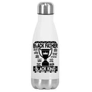 Black Father Black King Stainless Steel Insulated Water Bottle