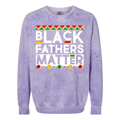 Black Fathers Matter Traditional Colors Colorblast Crewneck Sweatshirt