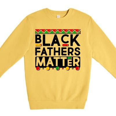 Black Fathers Matter Traditional Colors Premium Crewneck Sweatshirt