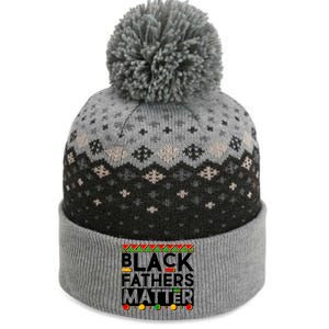 Black Fathers Matter Traditional Colors The Baniff Cuffed Pom Beanie