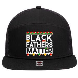 Black Fathers Matter Traditional Colors 7 Panel Mesh Trucker Snapback Hat