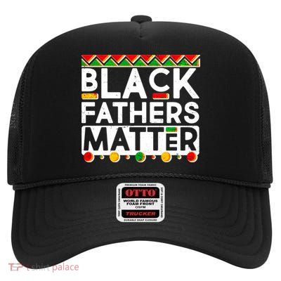 Black Fathers Matter Traditional Colors High Crown Mesh Back Trucker Hat