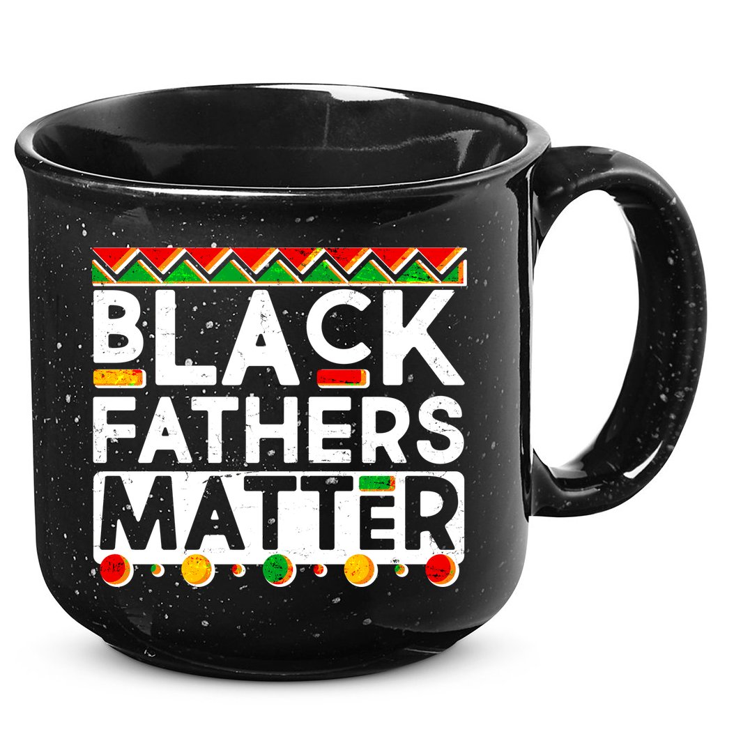 Black Fathers Matter Traditional Colors 15oz Campfire Ceramic Mug