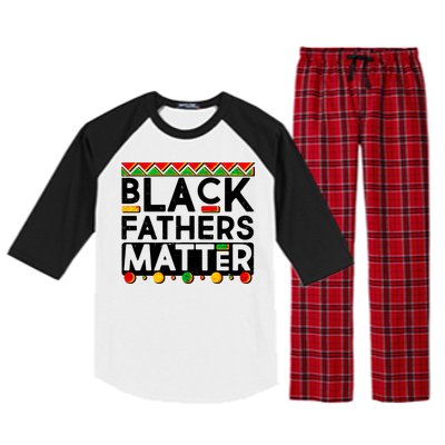 Black Fathers Matter Traditional Colors Raglan Sleeve Pajama Set