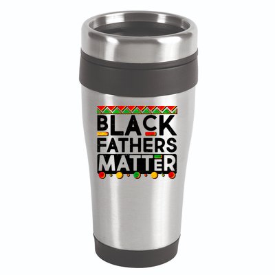 Black Fathers Matter Traditional Colors 16oz Travel Tumbler