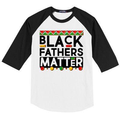 Black Fathers Matter Traditional Colors Baseball Sleeve Shirt