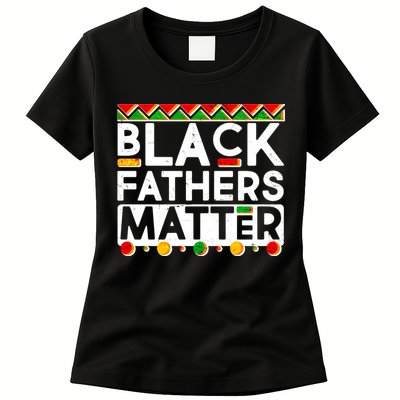 Black Fathers Matter Traditional Colors Womens T-Shirt