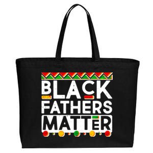 Black Fathers Matter Traditional Colors Cotton Canvas Jumbo Tote