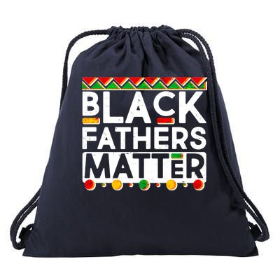 Black Fathers Matter Traditional Colors Drawstring Bag