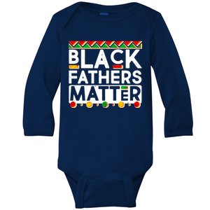 Black Fathers Matter Traditional Colors Baby Long Sleeve Bodysuit