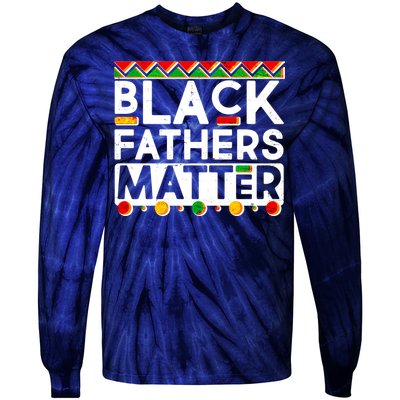 Black Fathers Matter Traditional Colors Tie-Dye Long Sleeve Shirt