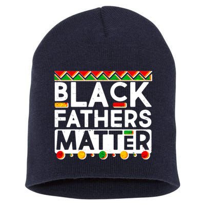 Black Fathers Matter Traditional Colors Short Acrylic Beanie