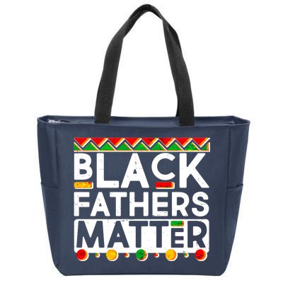 Black Fathers Matter Traditional Colors Zip Tote Bag