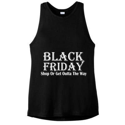 Black Friday Get Out Of The Way Ladies PosiCharge Tri-Blend Wicking Tank