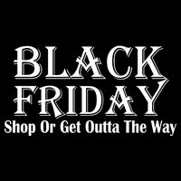 Black Friday Get Out Of The Way Drawstring Bag