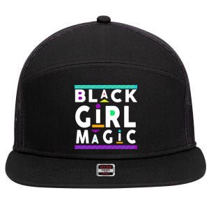 Black Girl Magic 7 Panel Mesh Trucker Snapback Hat