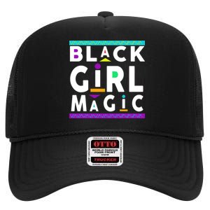 Black Girl Magic High Crown Mesh Back Trucker Hat