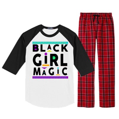 Black Girl Magic Raglan Sleeve Pajama Set