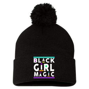 Black Girl Magic Pom Pom 12in Knit Beanie